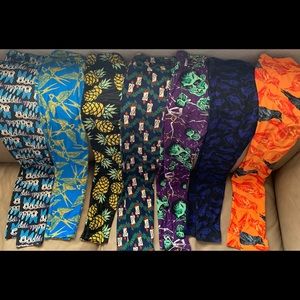 Lularoe LOT of 7 OS leggings